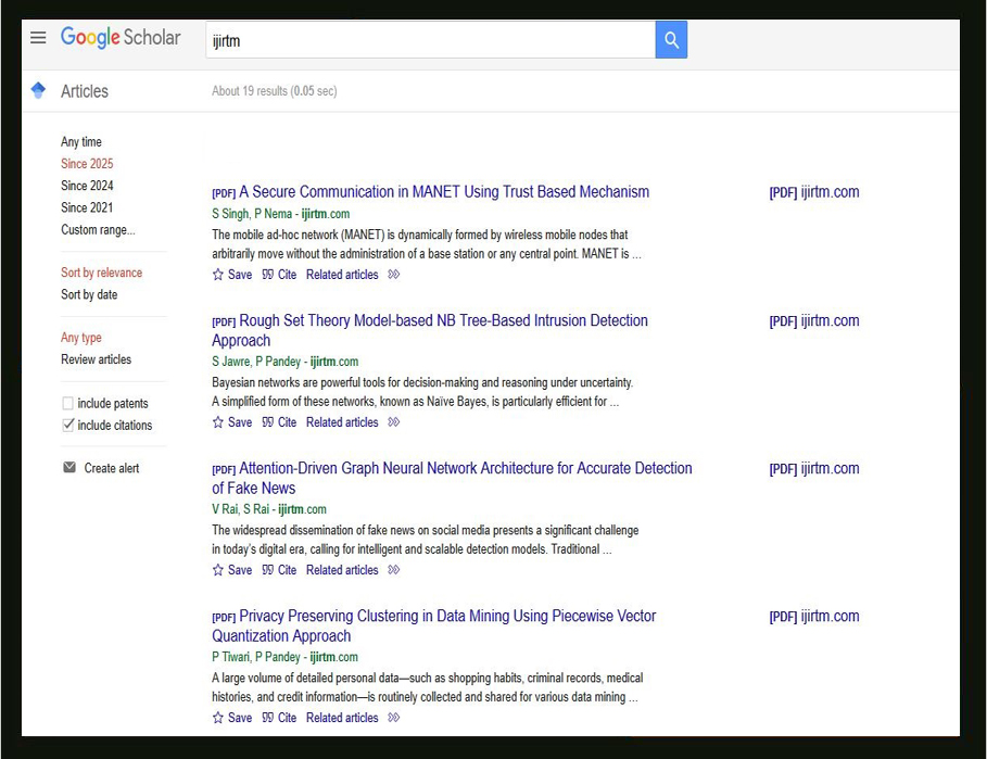 Google Scholar Indexing